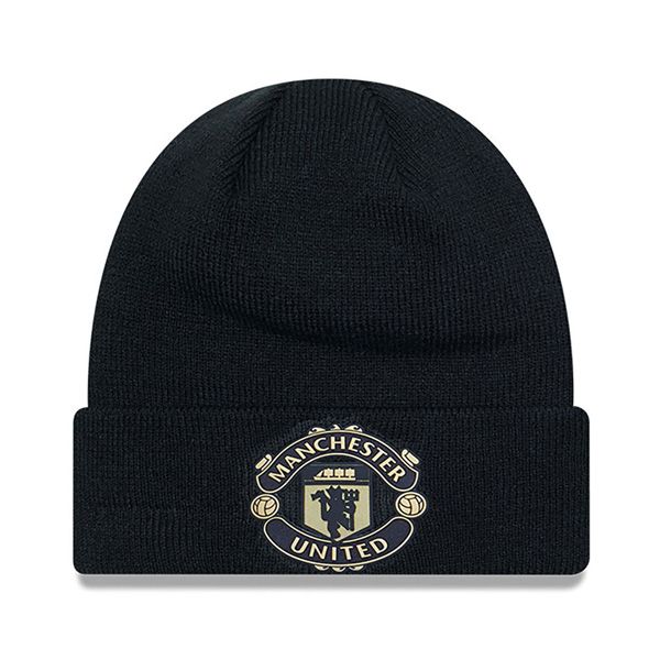 Zimná čapica New Era Manchester United Black Gold Cuff Beanie