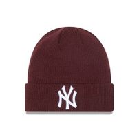Zimná čapica New Era MLB League Essential Cuff Knit NY Yankees Maroon