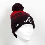 Zimná čapica New Era MLB Sport 2 Cuff Knit Atlanta Braves Black Red