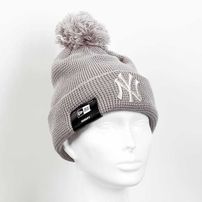 Dámska čapica New Era MLB WMNS Bobble Cuff Knit NY Yankees Grey