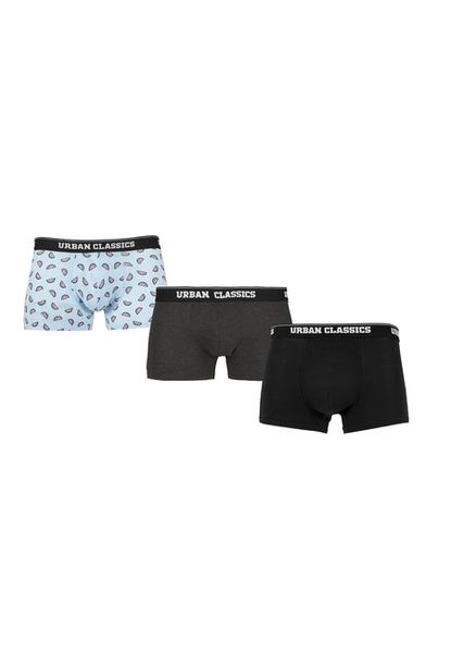 Urban Classics Boxer Shorts 3-Pack melon aop+cha+blk