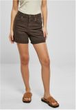 Urban Classics Ladies Colored Strech Denim Shorts brown