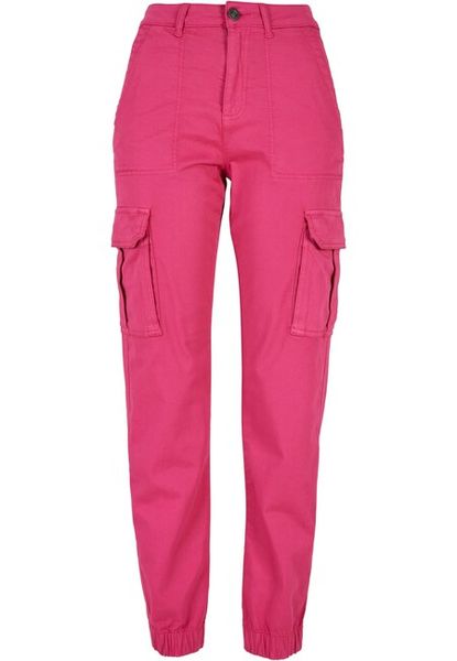 Urban Classics Ladies Cotton Twill Utility Pants hibiskus pink