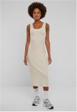 Urban Classics Ladies Rib Top Dress whitesand