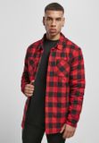 Urban Classics Padded Check Flannel Shirt black/red