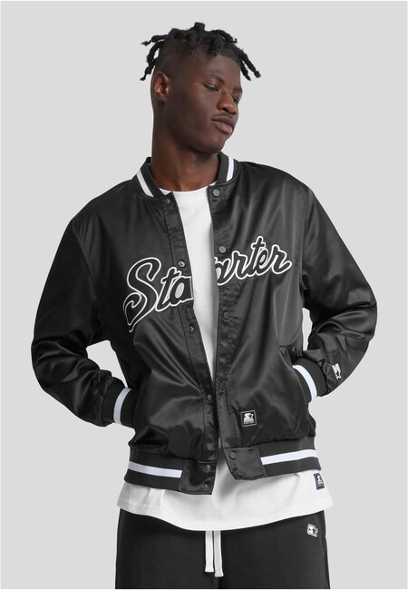 Starter Satin College Jacket black - XL