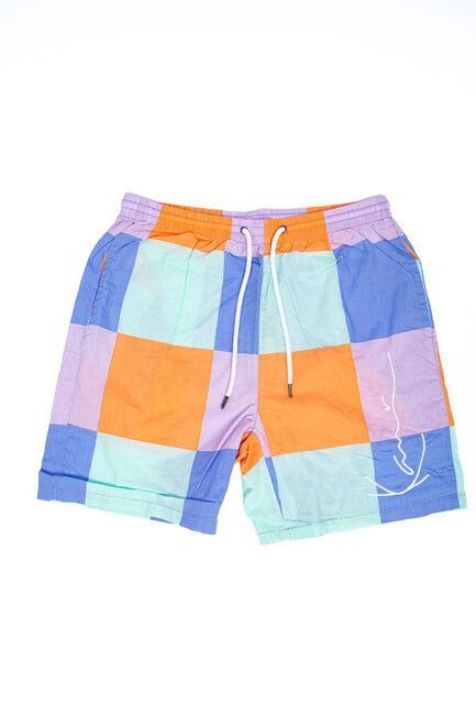 E-shop Szorts Karl Kani Signature Resort Shorts blue/mint/lilac - L