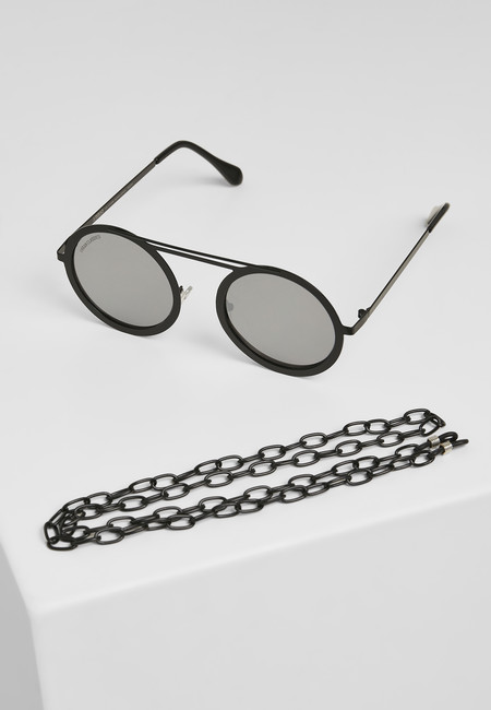 Urban Classics 104 Chain Sunglasses silver mirror/black - UNI