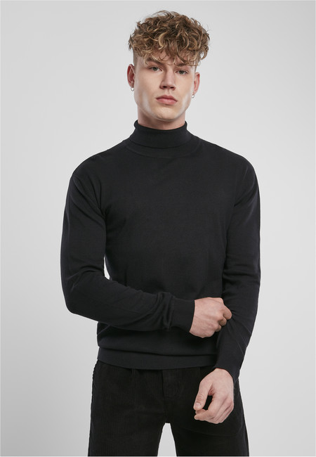 Urban Classics Basic Turtleneck Sweater black - S