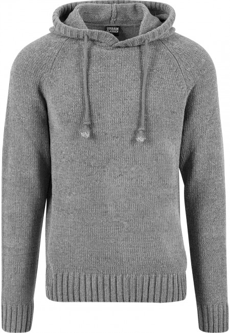 Urban Classics Chenille Hooded Sweater grey - S