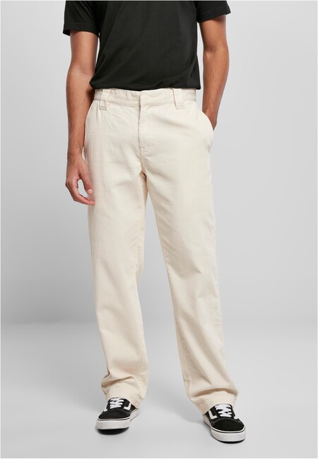 Urban Classics Corduroy Workwear Pants whitesand - 36