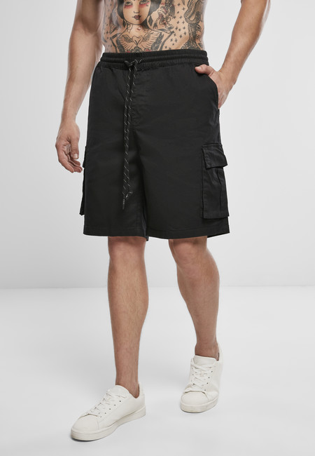 Urban Classics Drawstring Cargo Shorts black - XL