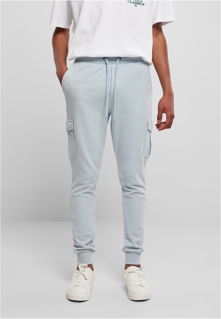 Urban Classics Fitted Cargo Sweatpants summerblue - S