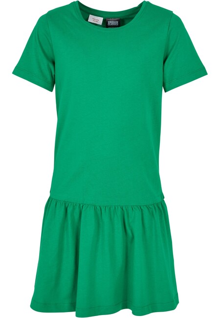 E-shop Urban Classics Girls Valance Tee Dress bodegagreen - 158/164