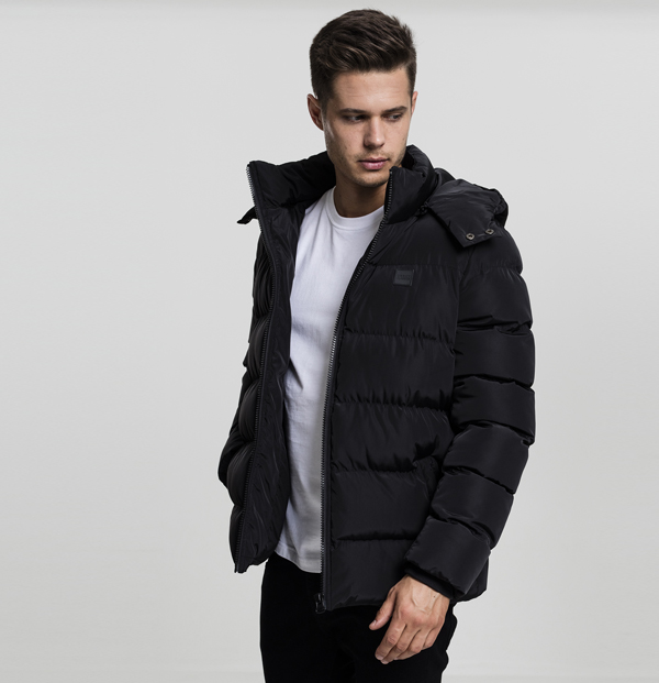 Urban Classics Hooded Puffer Jacket black - XL