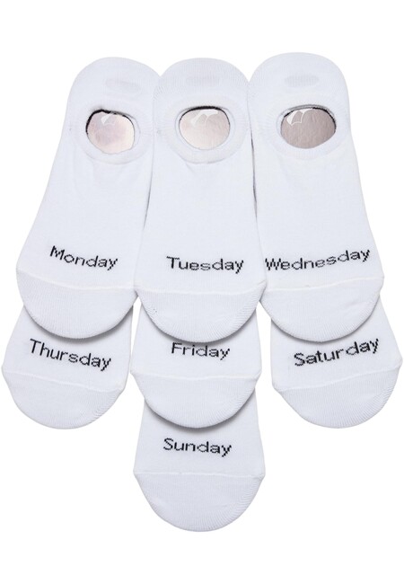 Urban Classics Invisible Weekly Socks 7-Pack white - 39–42