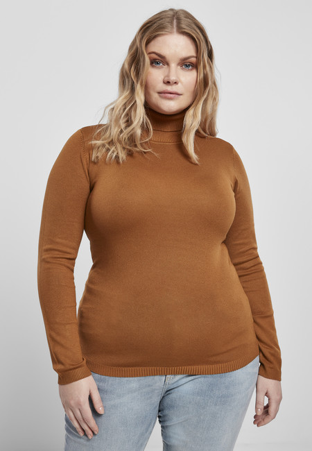 Urban Classics Ladies Basic Turtleneck Sweater toffee - M
