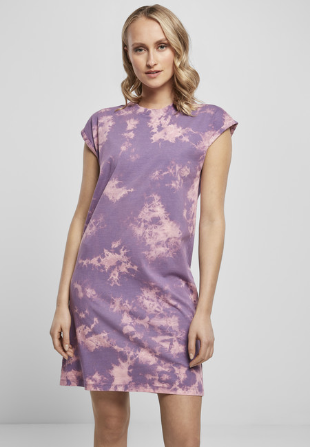 E-shop Urban Classics Ladies Bleached Dress duskviolet - XS