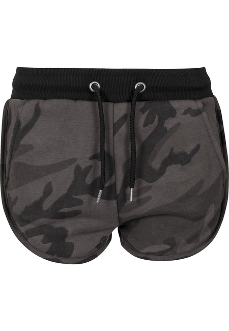 E-shop Urban Classics Ladies Camo Hotpants dark camo/blk - S