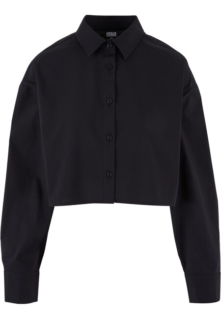 Urban Classics Ladies Cropped Oversized Blouse black - XL