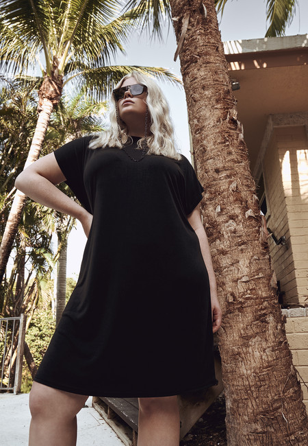 E-shop Urban Classics Ladies Modal Dress black - XS