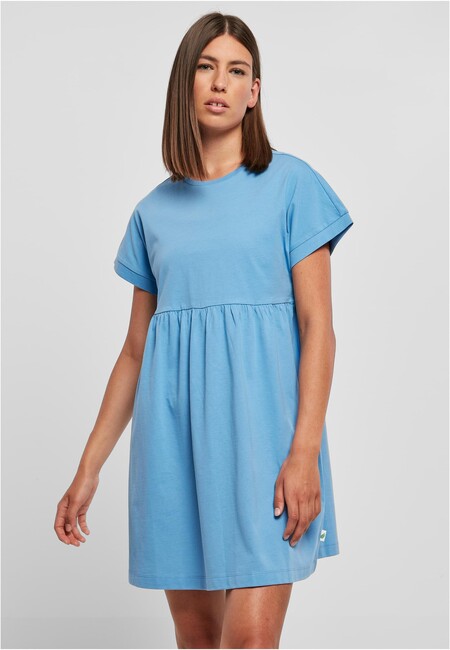 E-shop Urban Classics Ladies Organic Empire Valance Tee Dress horizonblue - 4XL