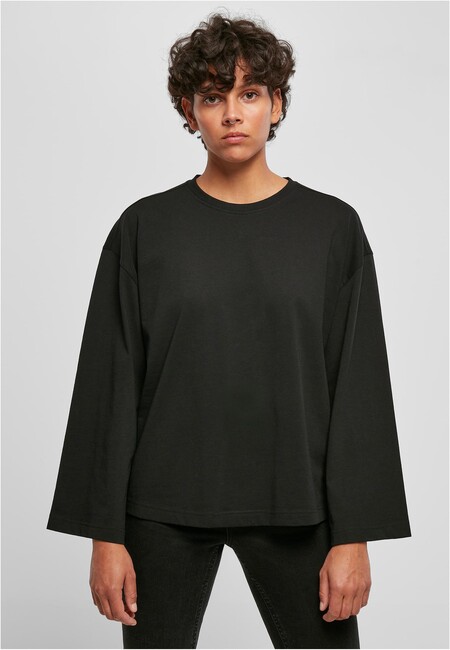 Urban Classics Ladies Organic Oversized Wide Longsleeve black - XS