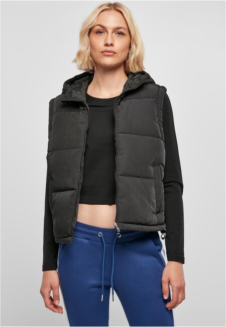 Urban Classics Ladies Recycled Twill Puffer Vest black - XL