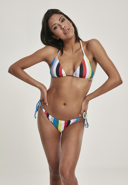 Urban Classics Ladies Stripe Bikini multicolor - S