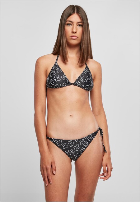 Urban Classics Ladies Triangle Pattern Bikini blackflower - M