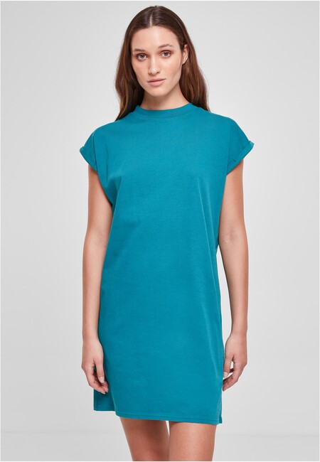 Urban Classics Ladies Turtle Extended Shoulder Dress watergreen - L