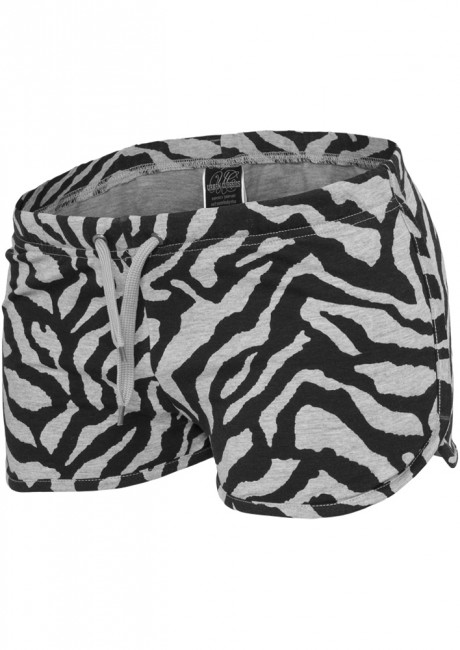 E-shop Urban Classics Ladies Zebra Hotpants gry/blk - XS