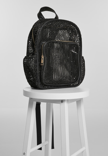 Urban Classics Lady Backpack Mesh Transparent black - UNI