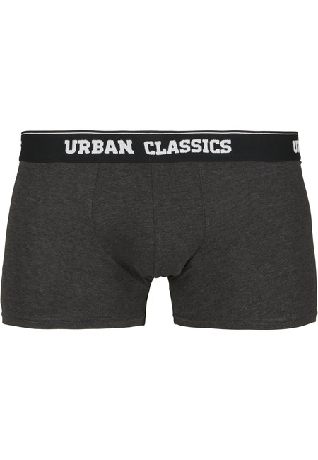 Urban Classics Men Boxer Shorts Double Pack black/charcoal - M