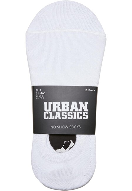 Urban Classics No Show Socks 10-Pack white - 35–38
