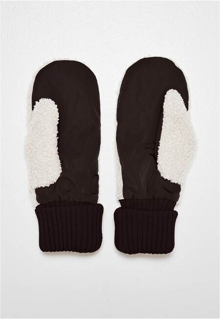 Urban Classics Nylon Sherpa Gloves black/offwhite - L/XL