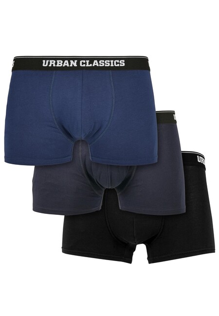 Urban Classics Organic Boxer Shorts 3-Pack darkblue+navy+black - M