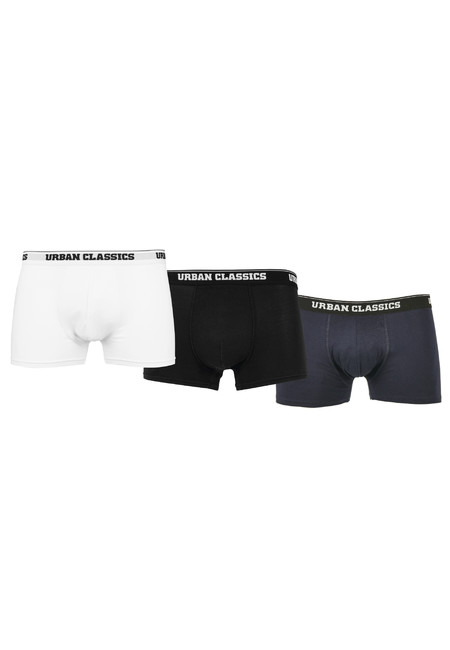 Urban Classics Organic Boxer Shorts 3-Pack white/navy/black - 3XL