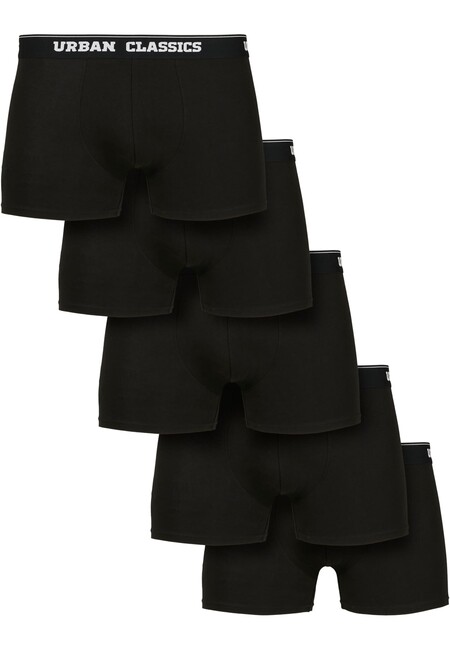 Urban Classics Organic Boxer Shorts 5-Pack blk+blk+blk+blk+blk - L