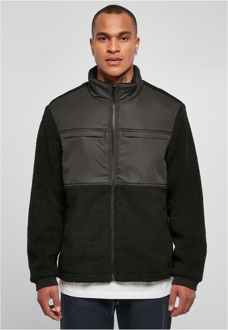 Urban Classics Patched Sherpa Jacket black - 3XL
