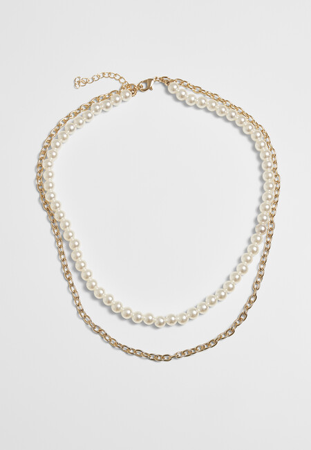 Urban Classics Pearl Layering Necklace gold - UNI