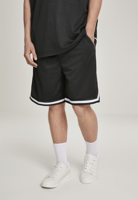 Urban Classics Premium Stripes Mesh Shorts black - L