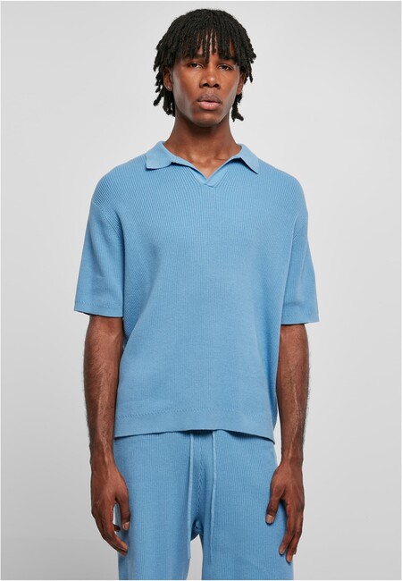 Urban Classics Ribbed Oversized Shirt horizonblue - XL