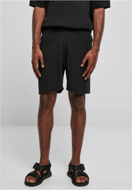 Urban Classics Ribbed Shorts black - XL