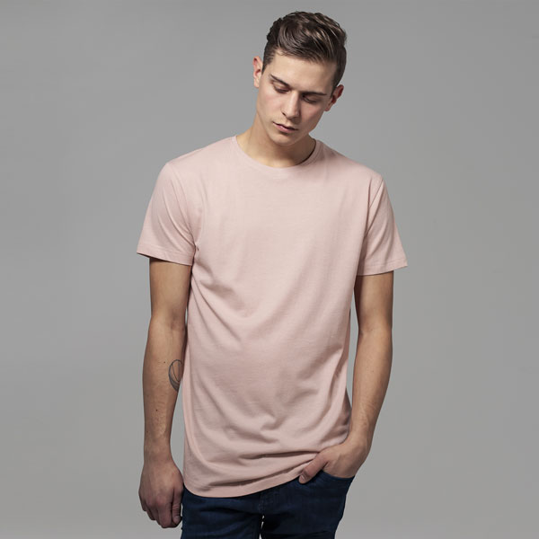 Pánske tričko Urban Classics Shaped Long Tee light rose - XL
