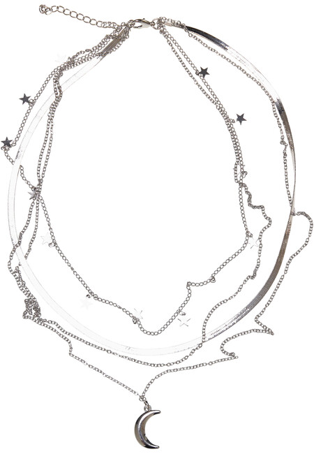 Urban Classics Stars Layering Necklace silver - UNI