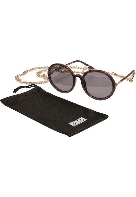 Urban Classics Sunglasses Cannes with Chain cherry - UNI