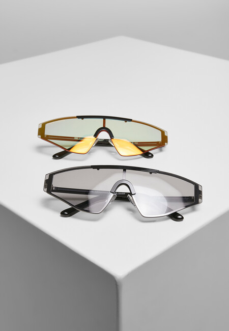E-shop Urban Classics Sunglasses France 2-Pack black/blackholo - UNI
