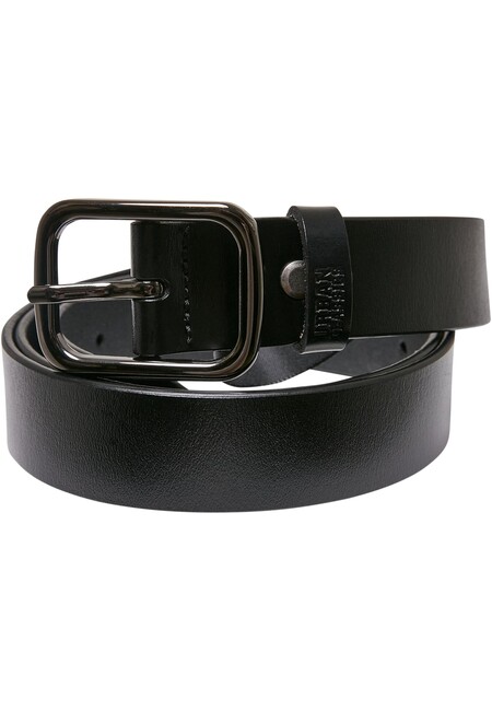 Urban Classics Synthetic Leather Thorn Buckle Business Belt black - L/XL