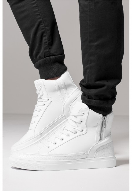 E-shop Urban Classics Zipper High Top Shoe white - 37